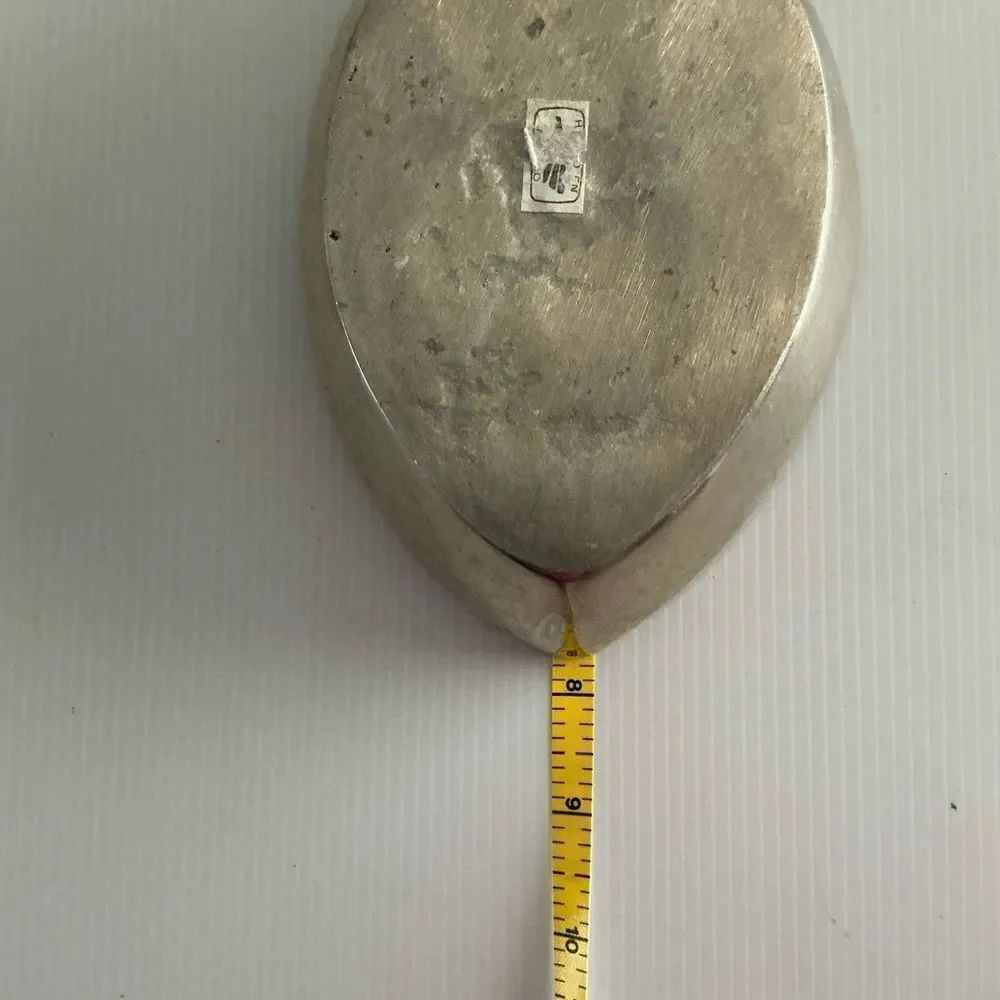 Pewter Football Shaped Trinket Dishes